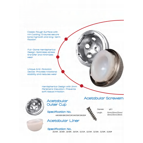 Bộ Khớp Háng Nhân Tạo Xi Măng (Cemented Hip Joint Set - Loại có xi măng) Bộ Khớp Háng Nhân Tạo Xi Măng (Cemented Hip Joint Set - Loại có xi măng)